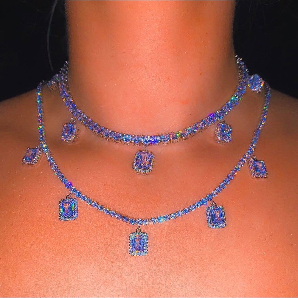 💕GEMSTONE TENNIS CHOKER NECKLACE 💎